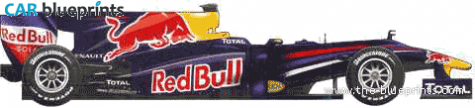 2010 Red Bull Racing Renault RB6 F1 GP OW blueprint